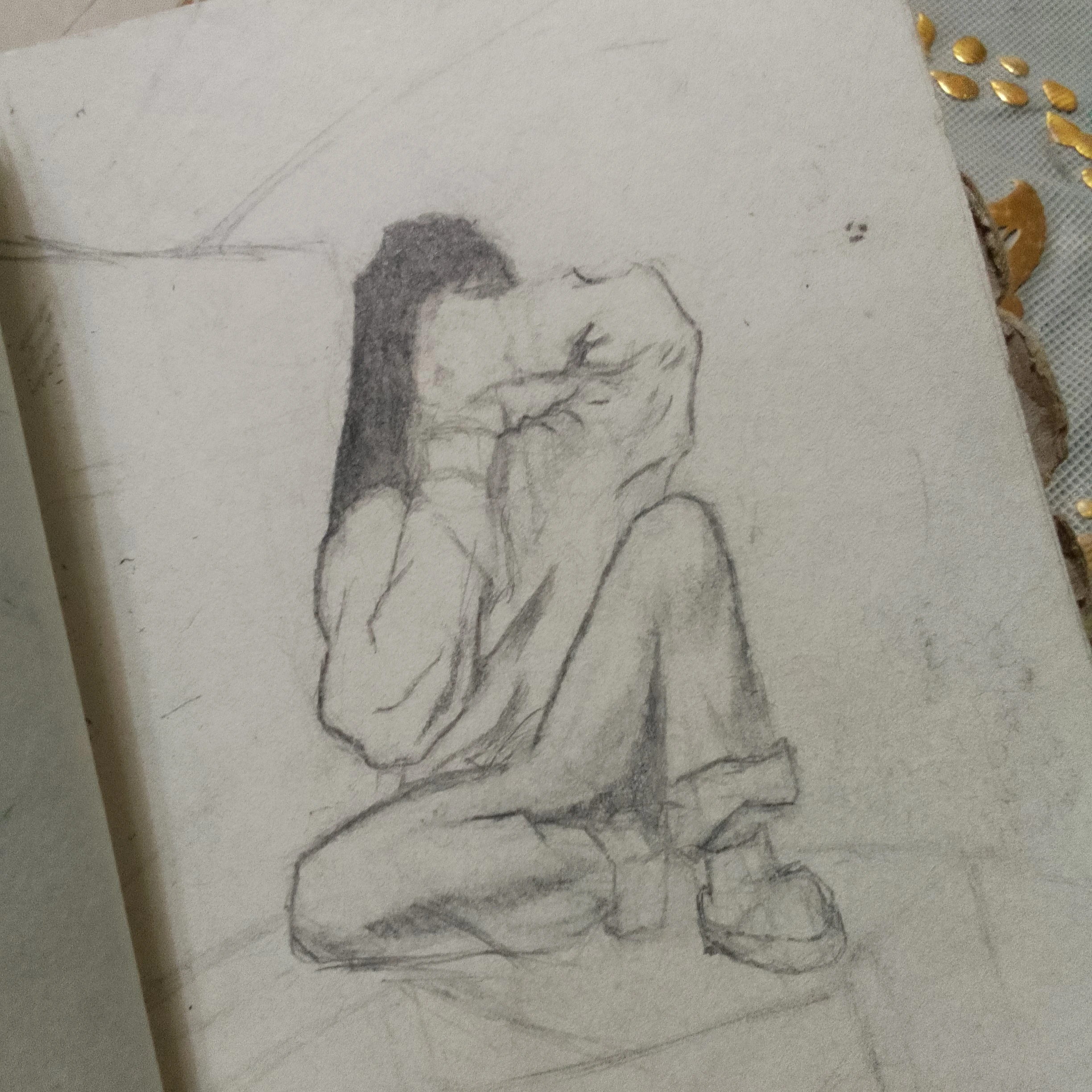 Sketch, pencil lines with clean structure